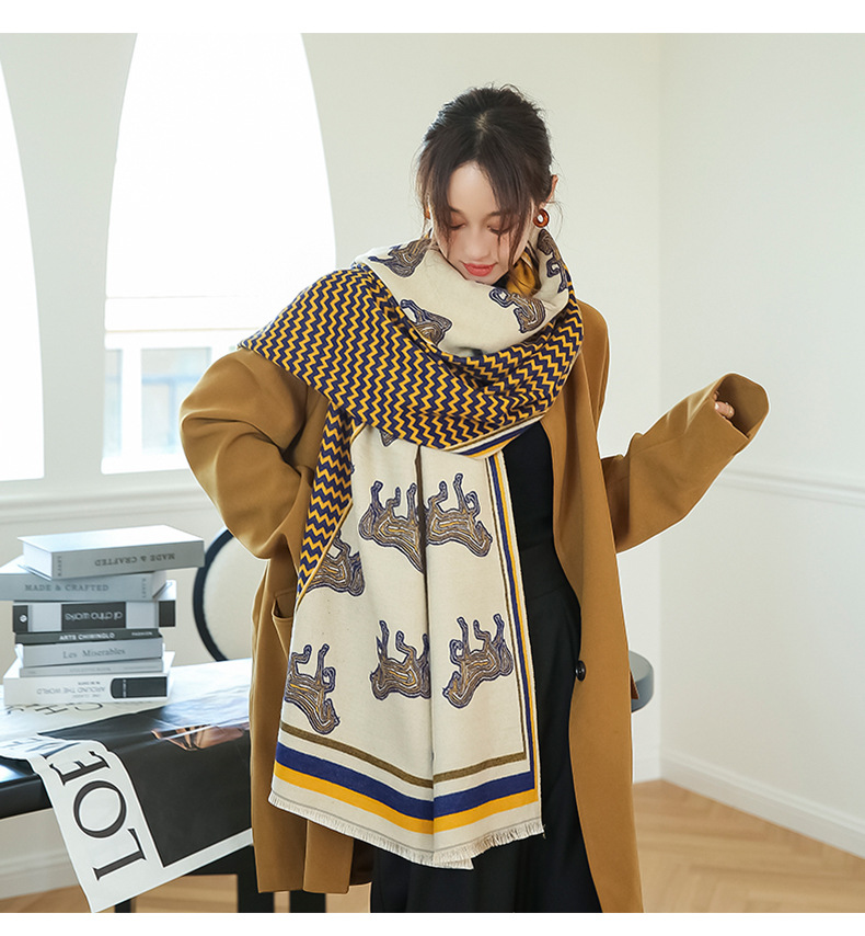 

2021 New Dot Printed Hair Head cashmere Scarf Women Luxury Long Skinny Handle Bag Scarfs Foulard Headband Accessories