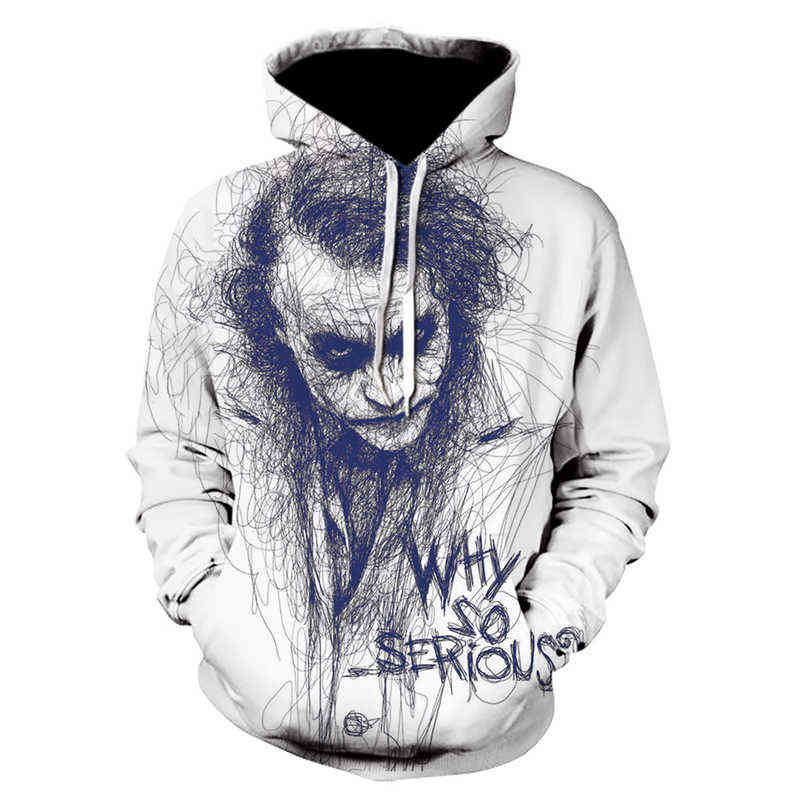 

Novelty Clown 3d Hoodie Men Joker Poker Hoodies Sweatshirts Funny Sweatshirt Hip Hop s Clothes 2019 Tops, Black