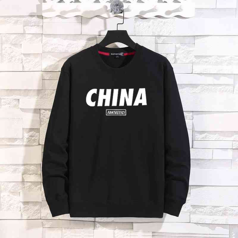 

2020 autumn and winter new long sleeve warm men's cotton plus fat oversized sweater, Black