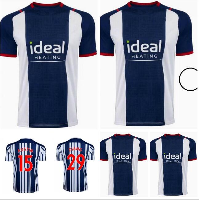 

21 22 WEST BROM soccer jerseys 2021 2022 football shirt camiseta de futbol BROMWICH ALBION Robson-Kanu uniform, Black;yellow