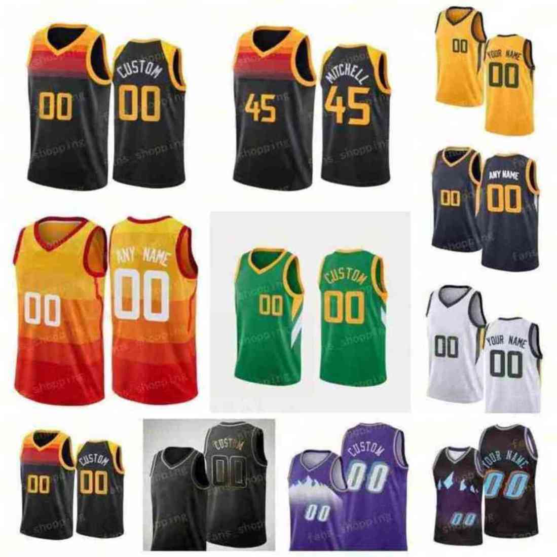 

Basketball Screen Printed 75th Anniversary Joe Ingles Jersey 2 Rudy Gobert 27 Donovan Mitchell 45 Mike Conley 10 Bojan Bogdanovic Clarkson 00 Hassan Whiteside 8, As