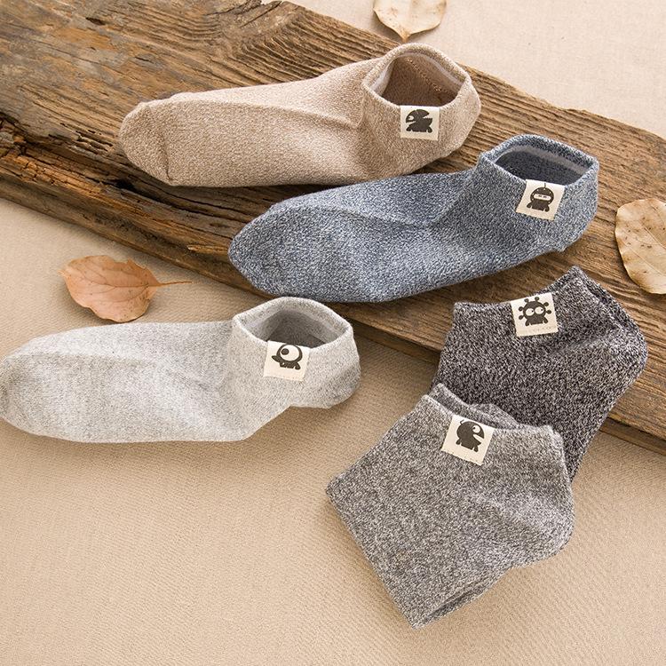 

Men's Socks Cotton Boat Spring And Summer Breathable Invisible Alien Cloth Standard Shallow Mouth Wholesale, Black