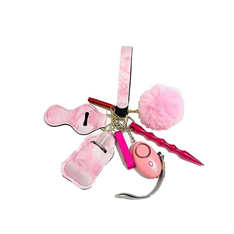 

Keychains 2022 Women Alarm Personal Keychain Set Security Protection Key Ring For Girls