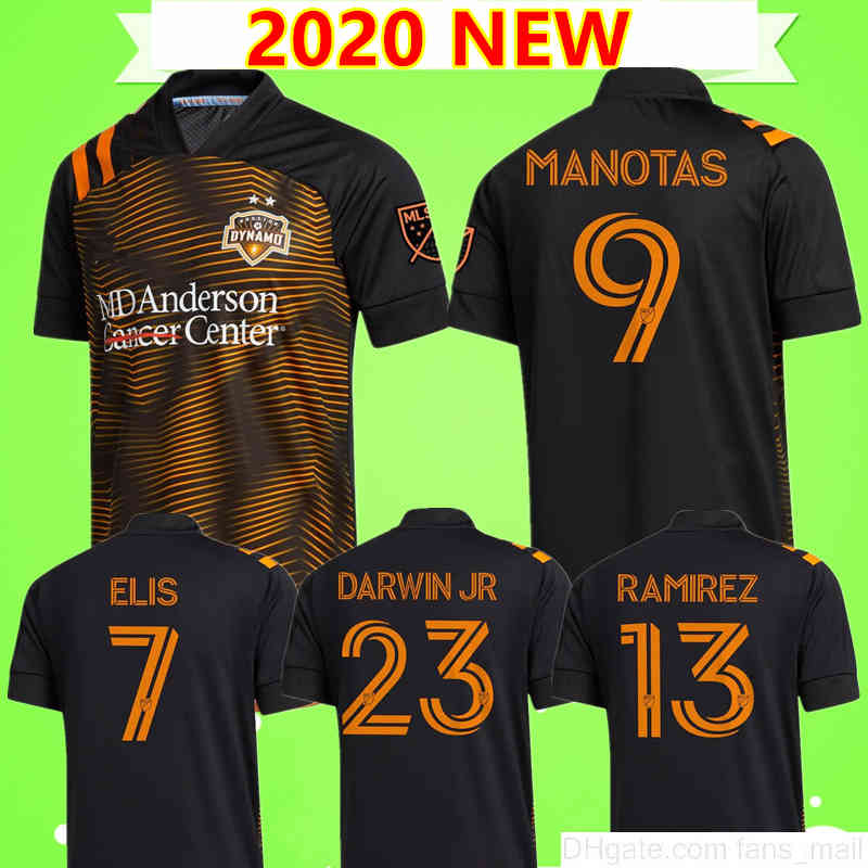 

2020 2021 Houston Soccer Jerseys Dynamo ELIS RAMIREZ MANOTAS 20 21 MLS football shirt uniform home orange black uniforms