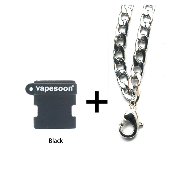 Silicone Vape Band Ring and Stainless Steel Lanyard for Vape Pod System Device Fit Caliburn G Kit etc e-Cigarette-image-629853747