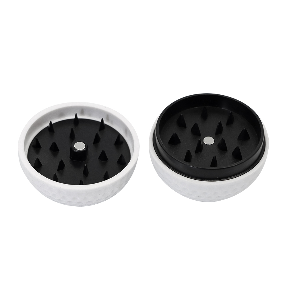 

43 MM Golf Ball White Acrylic Smoking Herb Grinders 1.7 Inch Mini Plastic Smoke Grinder Tobacco Accessories Factory Wholesale