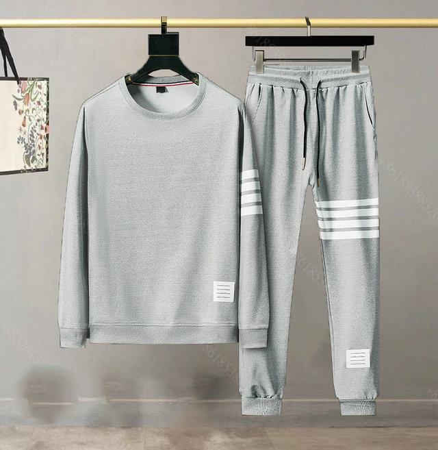

2021 Winter fashion trend designer clothes tracksuit luxury pullover for men hoodie coats couples TTBB tracksuits korean hoodies + pant type, Gray