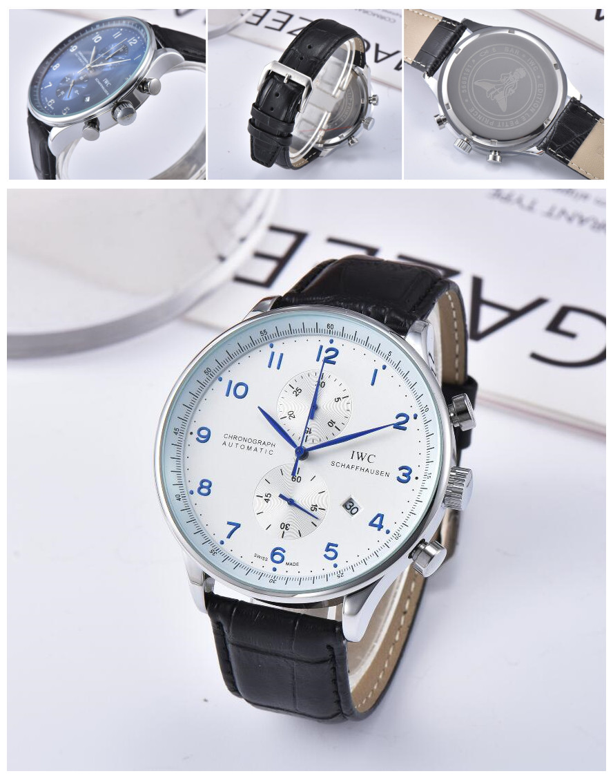 

095 IWC New WOMEN MEN sports WATCH Rubber Band Full Function quartz Watches Mens BUSINESS Wristwatch