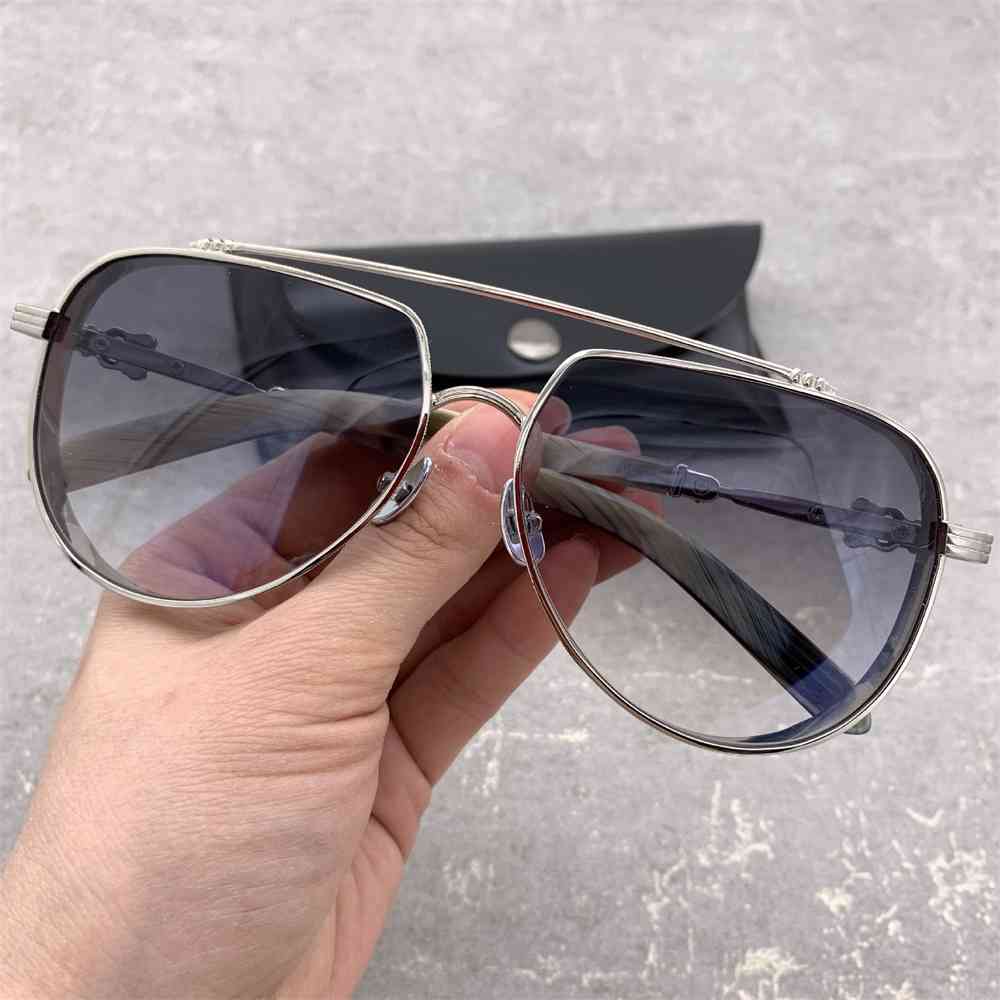 

80% Off Store Online Crosing sunglasses, metal wide edge silver fashionable driver's glasses