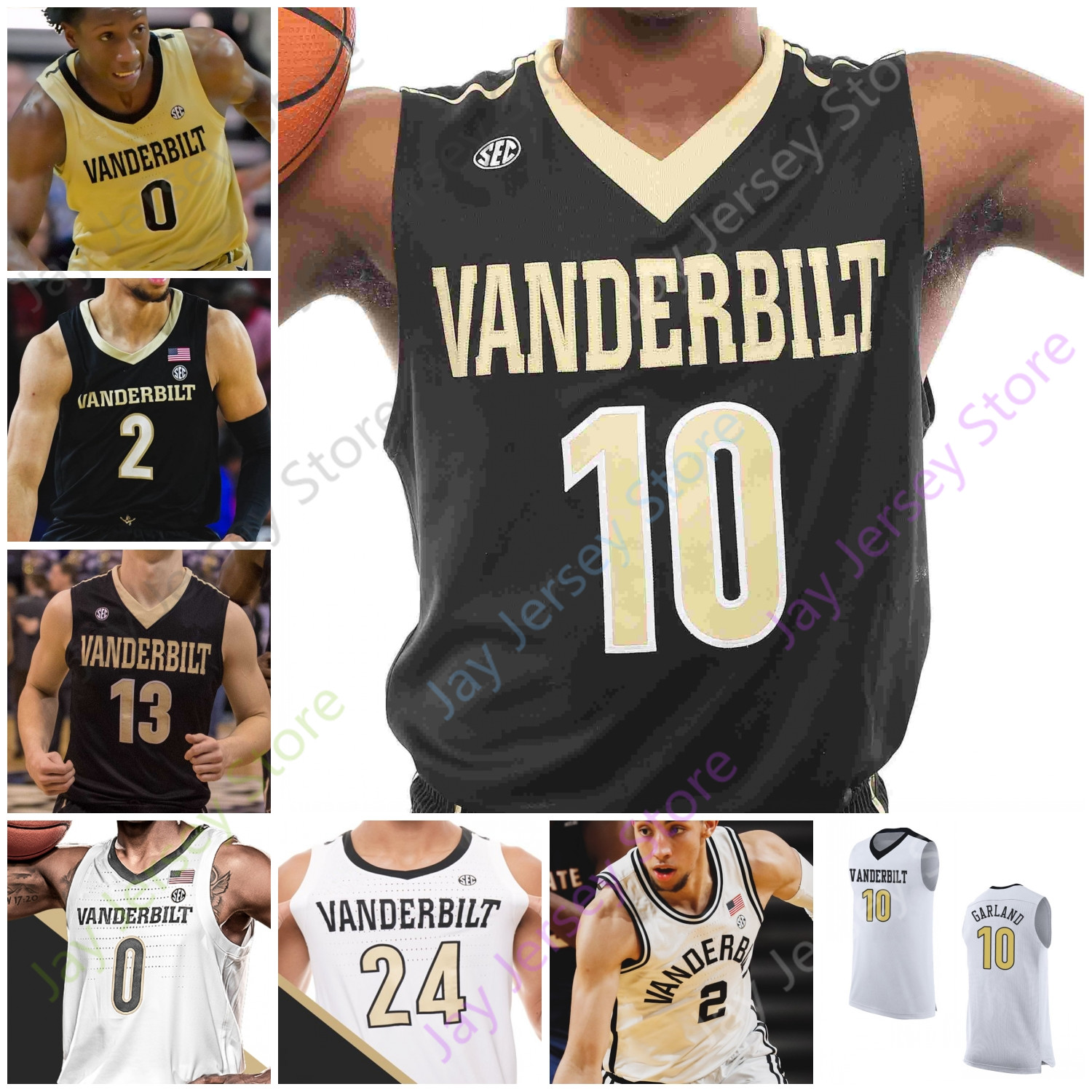 

Vanderbilt Commodores Basketball Jersey NCAA College Scotty Pippen Jr. Wright Myles Stute Tyrin Lawrence Jamaine Mann Trey Thomas Quentin Millora-Brown, Black i