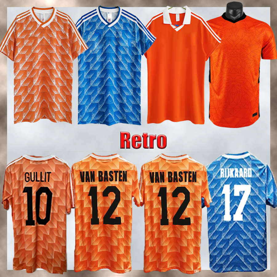 

Retro Soccer Jerseys 1988 #12 VAN BASTEN #10 GULLIT #17 RIJKAARD Mens 1998 Netherlands #8 BERGKAMP Football Shirts 1995 1991, 2021-home
