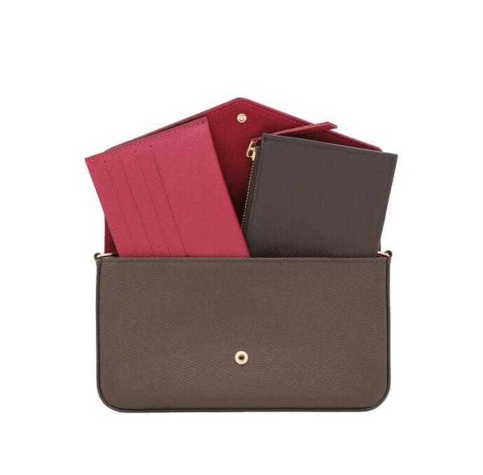 

CLASSIC FLOWER 3 pcs/set bags favorite women Crossbody Purse Messenger Handbags Flowers shoulder lady Leather with box M61276