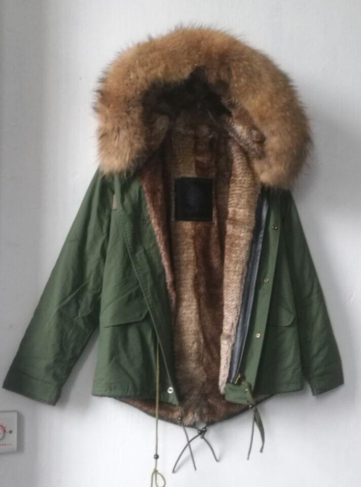 

Women's Fur & Faux Italy Design Winter Natural Color Brand Coats Lined Jacket Hooded Big Raccoon Collar Parka, Black