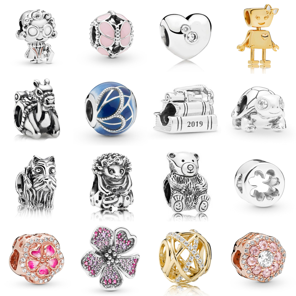 

NEW 2021 100% 925 Sterling Silver Charm 798014EN190 Grandma Charm and luxurious DIY Women Original Bracelet Fashion Jewelry Gift