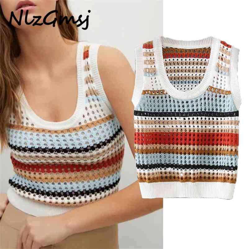 

Vest Sweater Women Sleeveless O Neck Vintage Pullover Female Fashion Loose Spring Sweaters Top 03 210628, As picture