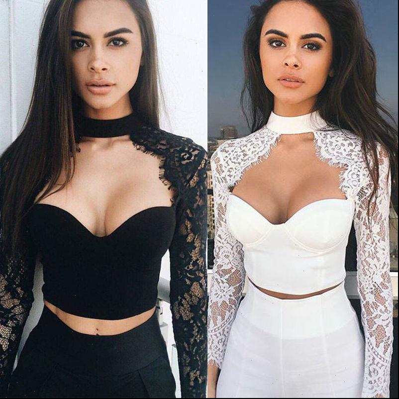 

womens ladies shirt fashion long sleeve casual lace floral slim two colors optio, White