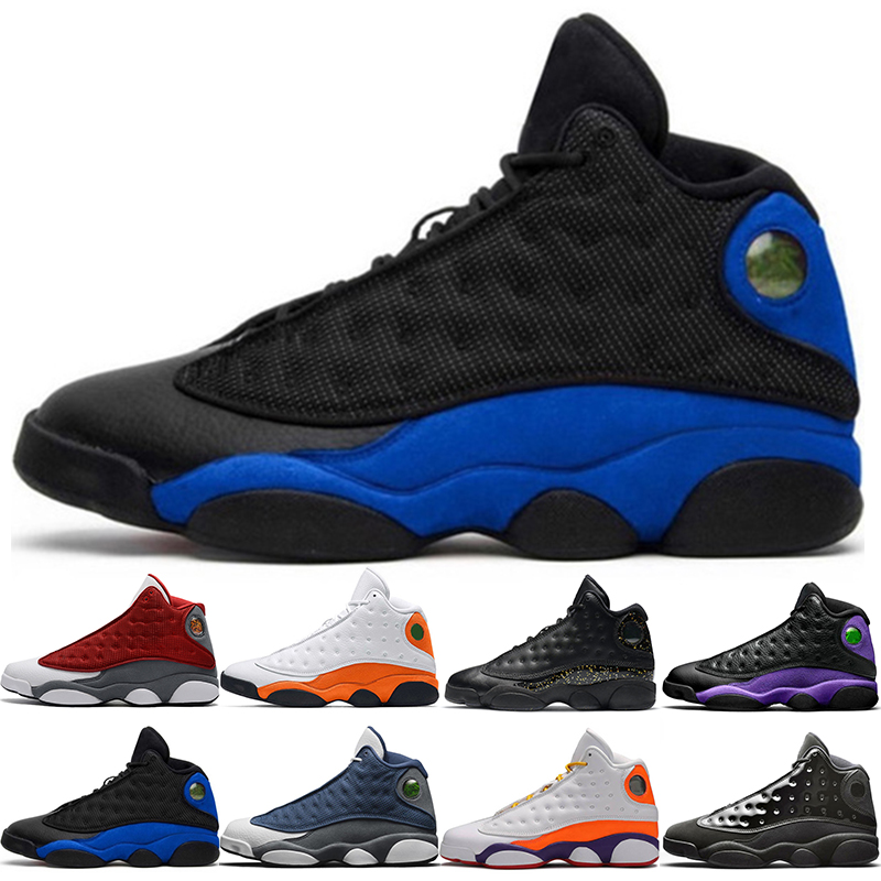 

High Quality 13 Men Basketball Shoes 13s Red Flint Starfish Hyper Royal Court Purple Reverse Bred Mens Trainers Sport Sneakers Size 40-47, 3 flint 36-47