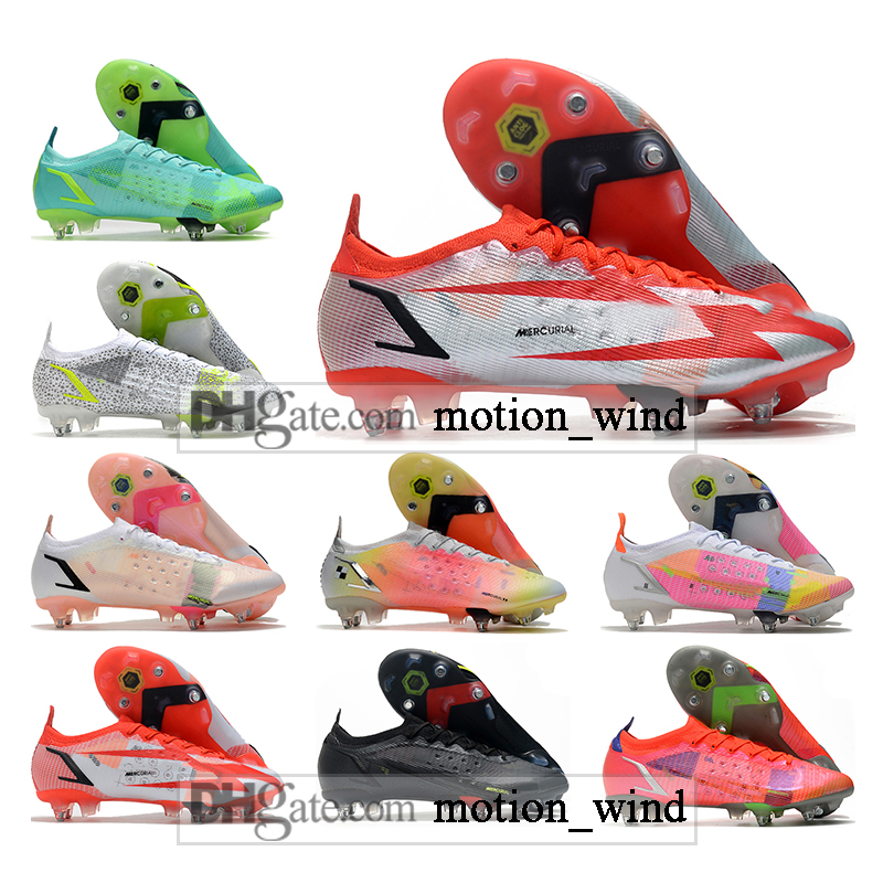 

GIFT BAG Mens High Tops Football Boots Ronaldo CR7 Mercurial Vapores 14 XIV Elite SG Pro Anti Clog Firm Ground Cleats Outdoor Superfly 8 VIII Neymar ACC Soccer Shoes, Color 1