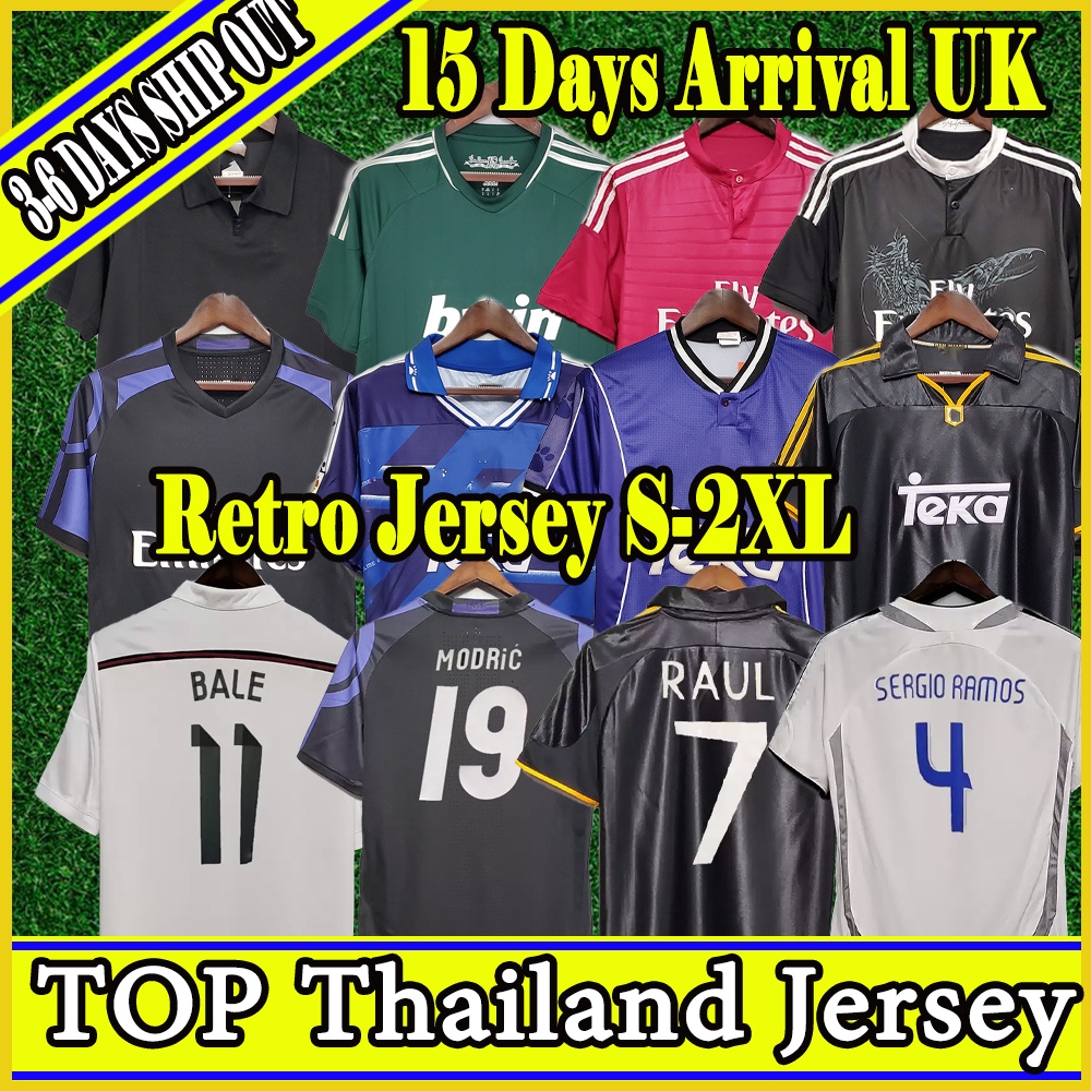 

Real Madrid Retro Soccer Jersey GUTI Ramos SEEDORF CARLOS 13 14 15 16 RONALDO ZIDANE Beckham RAUL REDONDO 98 99 00 01 02 HIERRO FIGO classic Football Shirt Away 3rd Kit, 2015 2016 third