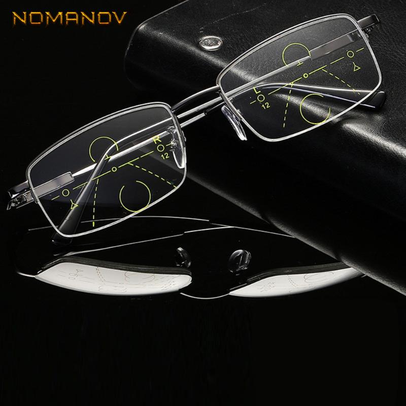 

Sunglasses 2021 Sale Nomanov Anti-blue Light Memory Frame See Near And Far Men Women Progressive Multifocal Reading Glasses Add 75 To 350