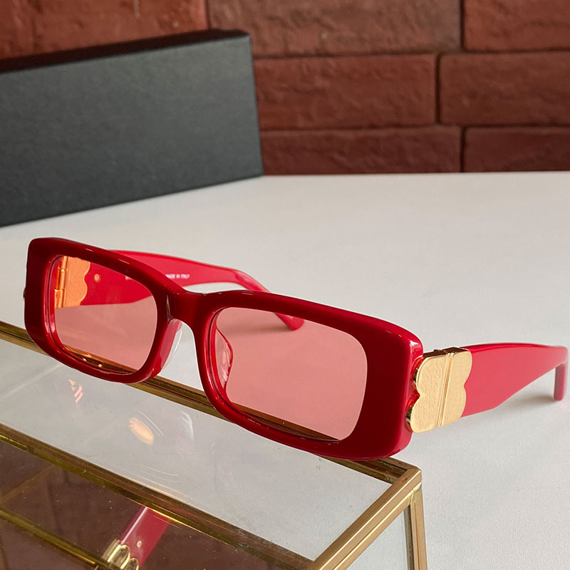 OOOO 2023 Sunglasses Women Sunglasses Fashion Womens Brand Designer 0096S Luxury Rectangle Full Frame Black Double B Style