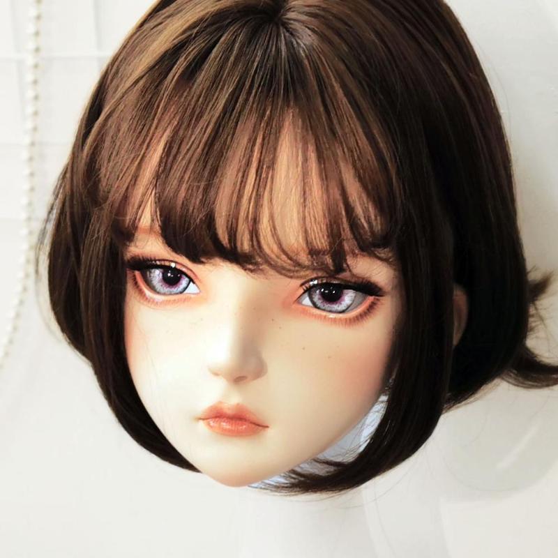 

Party Masks (DOLLKII-B10) Quality Handmade Female Girl Resin Half Head Cosplay Japanese Role Play BJD Kigurumi Mask Crossdresser Doll