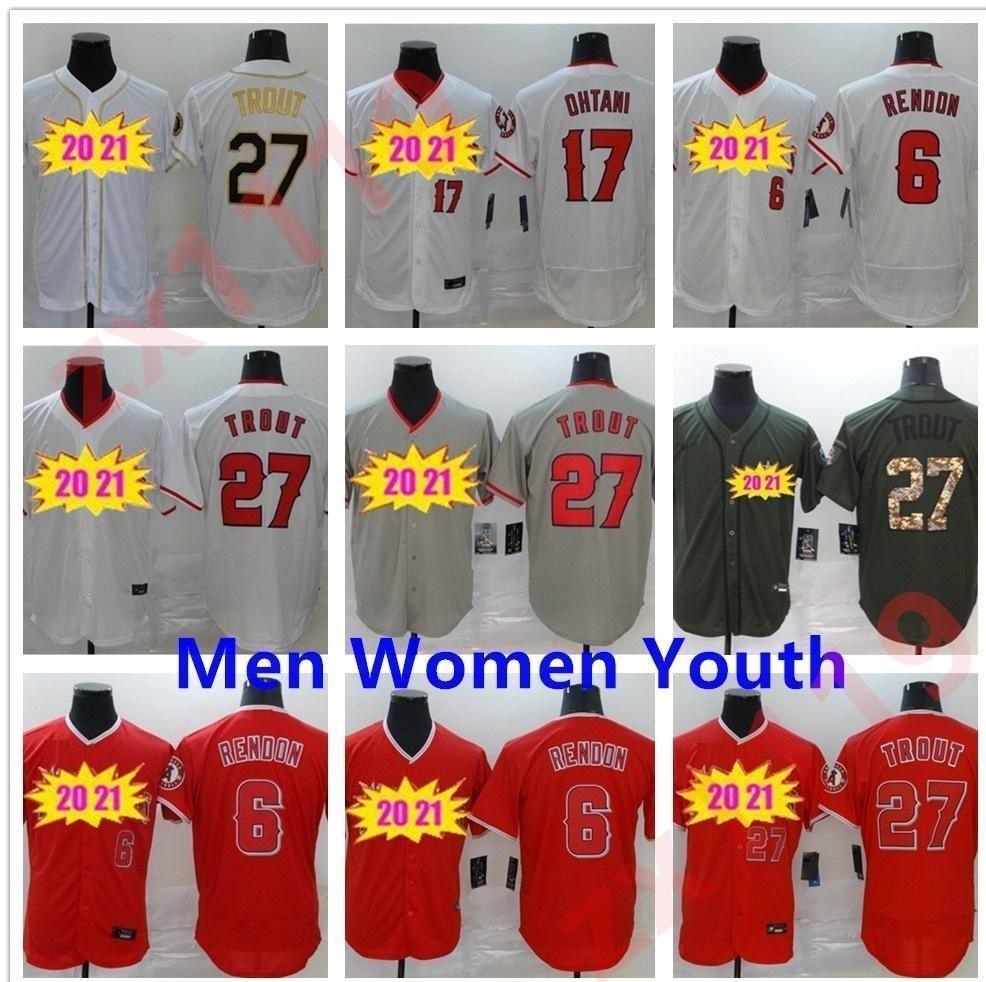

Los Angeles Baseball Jerseys2021 Angels Men Women kids 6 Anthony Rendon 27 Mike Trout 17 Shohei Ohtani Jerseys, Blue;black