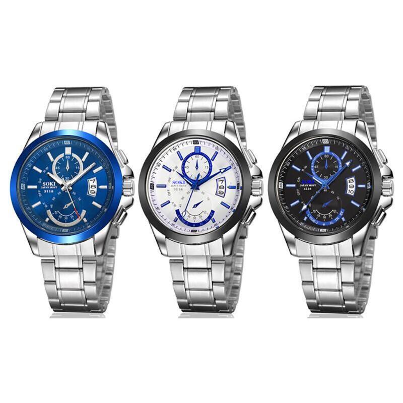 

Wristwatches Fashion 2021 High-end Quartz Steel Strip Business Watch F701, Black