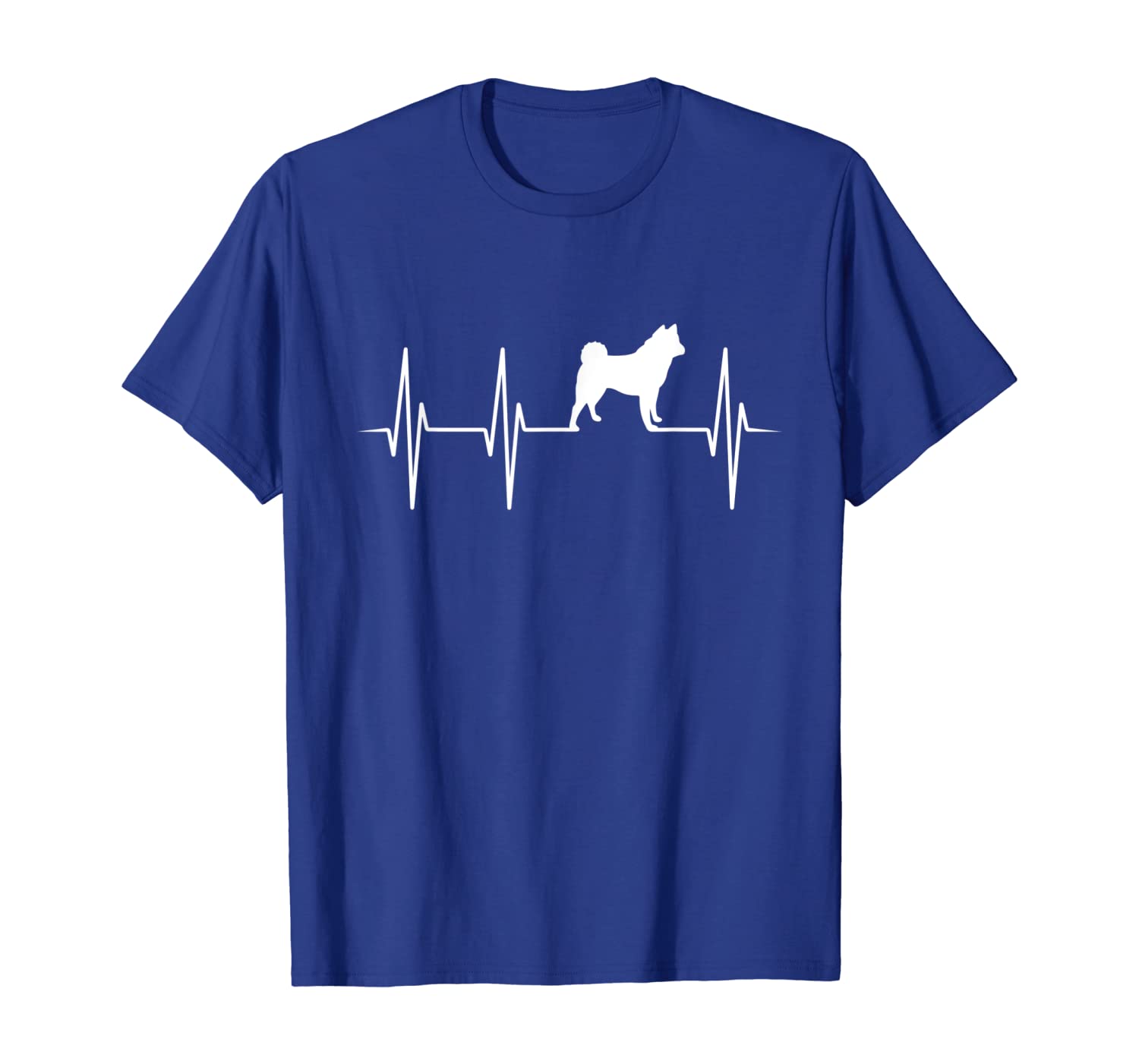 

Akita T-Shirt Dog Heartbeat - Dog Lover Gift, White;black