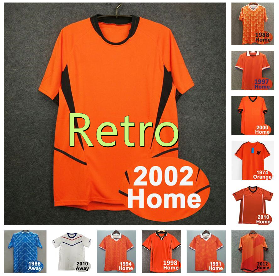 

HollandES Cruyff 1974 Retro 88 Soccer Jersey 1970 Van Basten 00 21 2002 1998 1994 football shirts BERGKAMP 1996 Gullit Rijkaard DAVIDS 2010 12 14 ROBBEN SNEIJDER, 1997