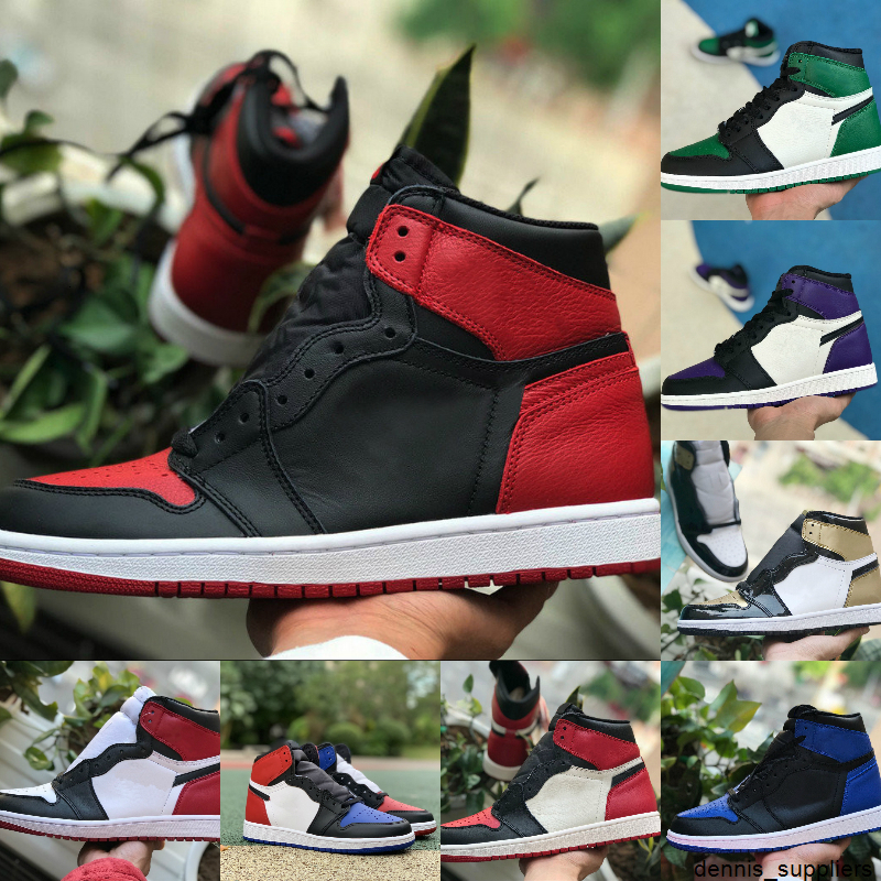 

2021 High 1 1s Basketball Shoes Men Women Banned Bred Toe Black Green Game Royal UNC Patent New Love Shattered FRAGMENT TWIST Designers Shoe, K101