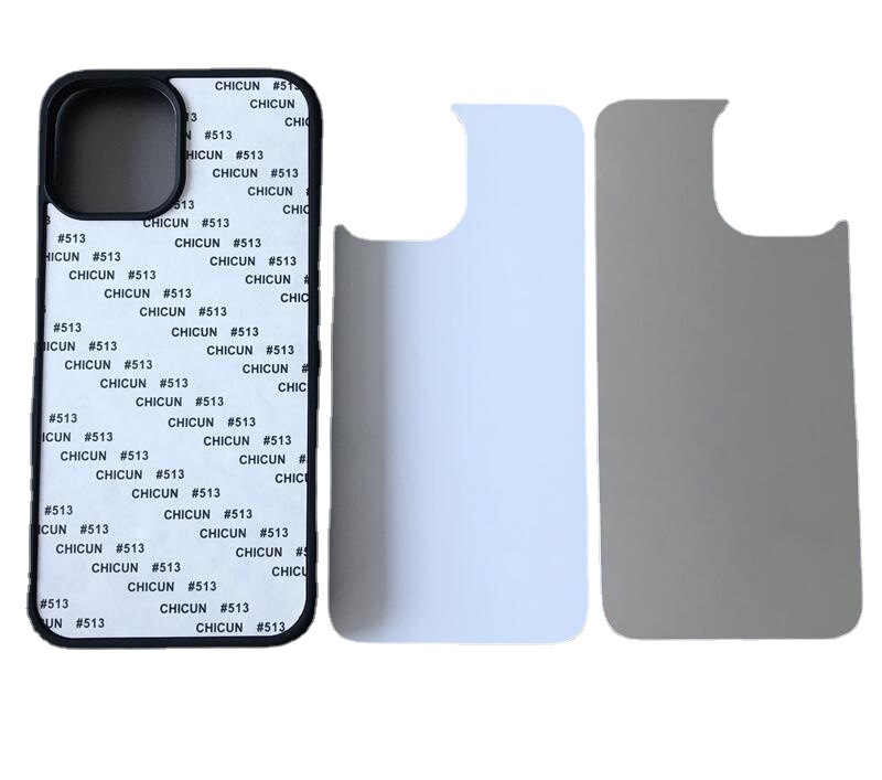 

Blank 2D Sublimation TPU PC Phone Cases for iPhone 13 12 11 Pro Max SE X xr xs with Aluminum Inserts, Black