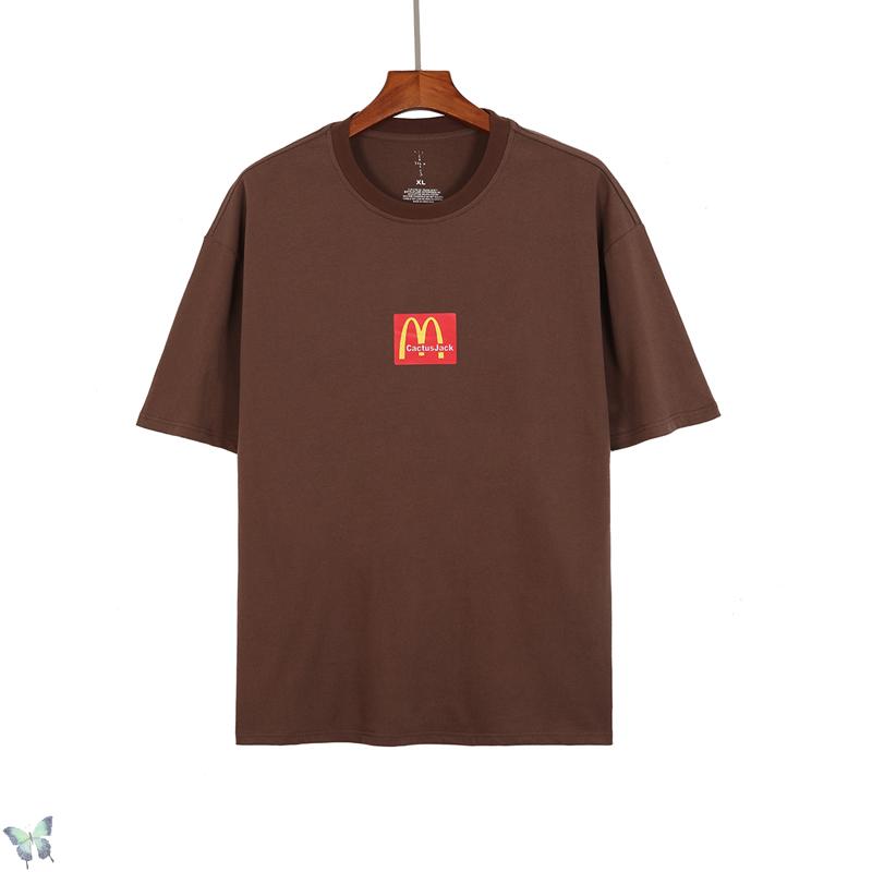 

Mens T-Shirts Oversize Cactus Jack T-shirt Classics Coffee Colour Men Women Tops Tees High Quality Casual T Shirt, M15hei