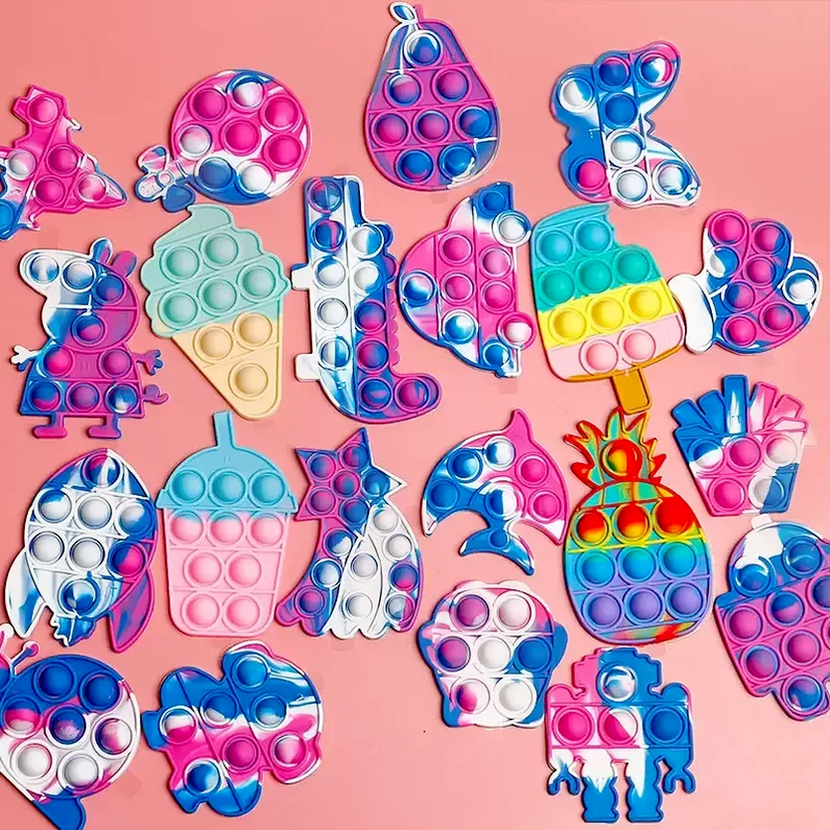 

Creative Phone stickers Fidget Toy squeeze bubble music table wall pressure book stickers walls mobile phone silicone cute things sensory gifts DHL Co26