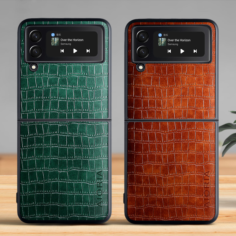 

Cases For Samsung Galaxy Z Flip 3 Slim Fit Design Premium TPU/PC Back, Brown