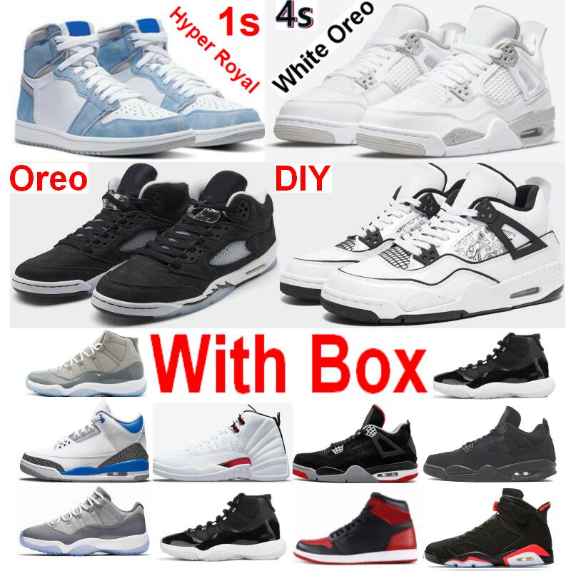 

Twist 12s Cool Grey 11s Basketball shoes DIY 4s Oreo 5s Wholesale Sport Men Women With Box Dark Park Poeder Blus 13s Black Metallic Hyper Royal 1s Sneakers, Color-13