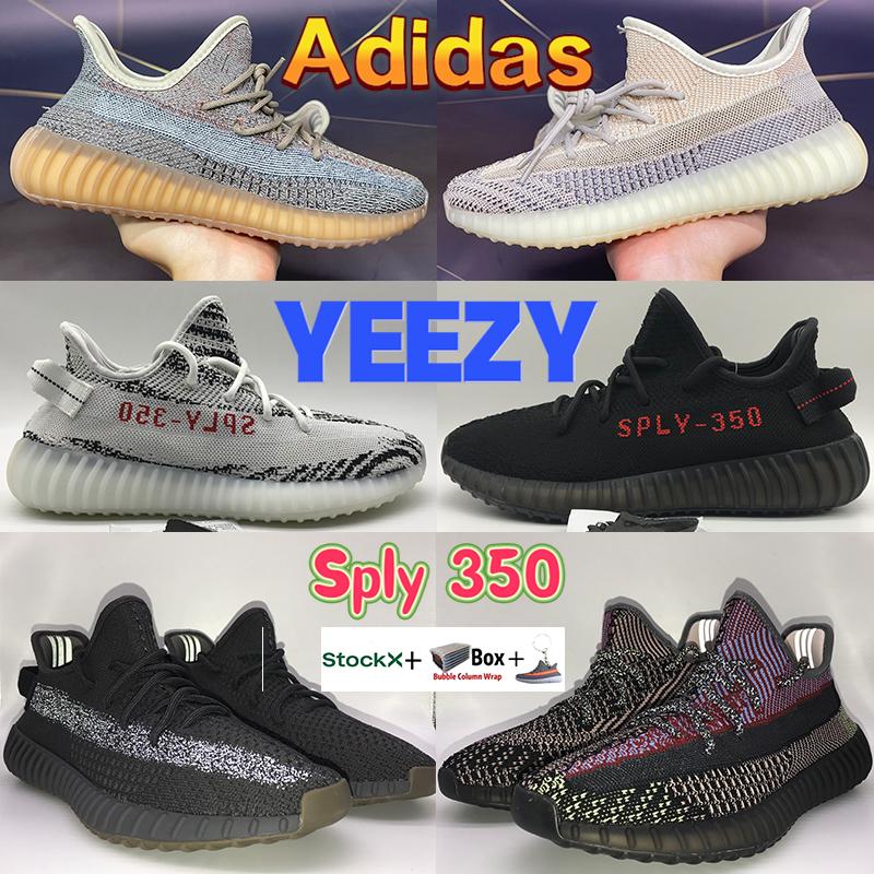 

2021 Adidas yeezy Kanye West 350 boost Running Shoes Bred Zebra Reflective Ash Pearl Blue Stone yecheil black static cinder Gid Glow men women sneakers with box