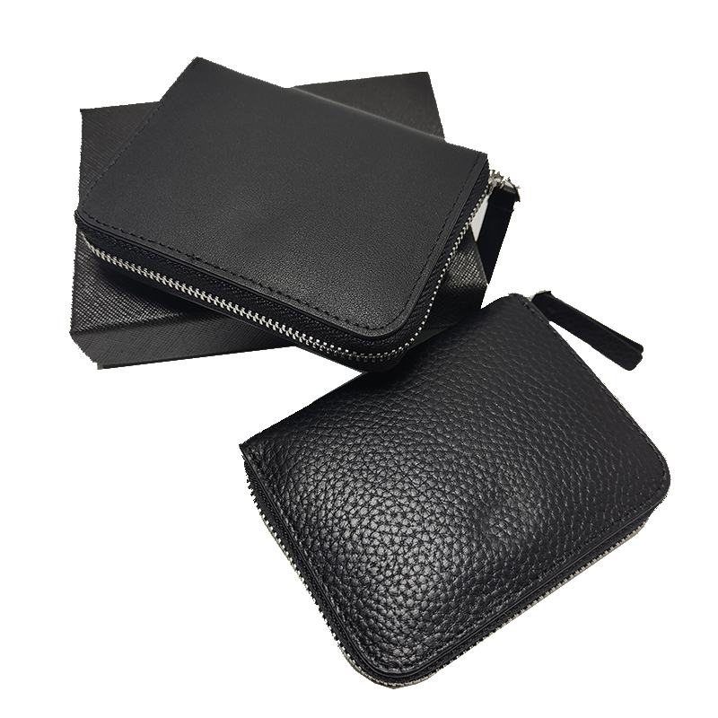 

Mens coin purse cardholder wallet high-quality leather business cash clip portable driver's license cover portefeuille with box, Red;black