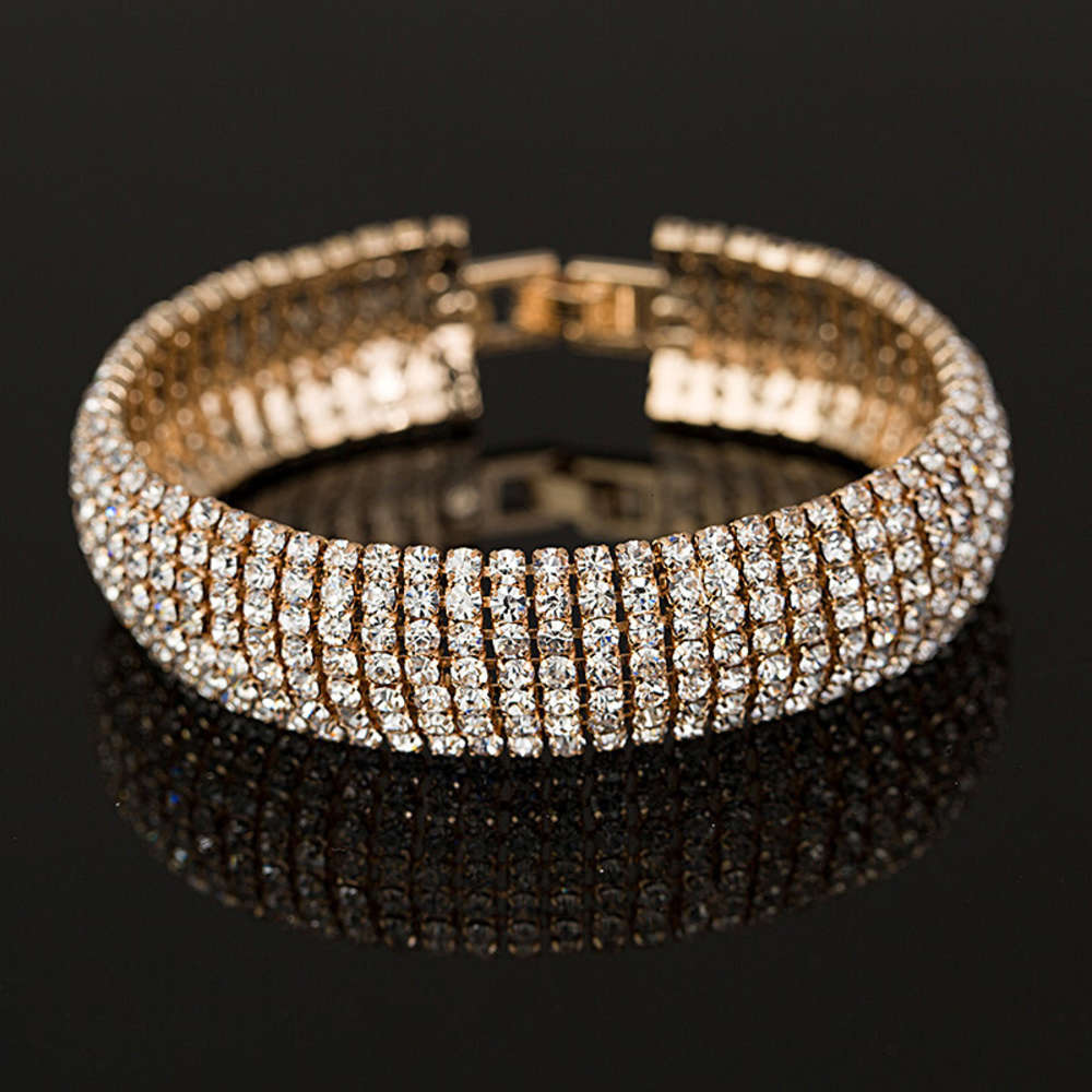 

A1229 jewelry queen Korean Diamond Bracelet, Golden;silver