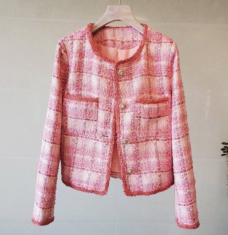 Women&#039;s Suits & Blazers Runway Weave Tweed Jacket Coat Winter Women Long Sleeve Single-Breasted Tassels Trim Thick Woolen Outwear-image-699295971