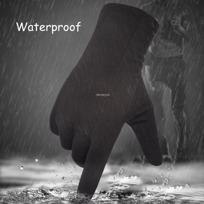 

Sports Gloves Full Finger Winter Men Touch Screen Skiing Snowboard Cycling Hiking Windproof Warm Climbing Camping Riding Glove, Black