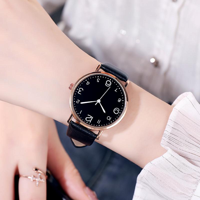 

Wristwatches Korean Fashion Watch Female Student Casual Quartz Watches, Red