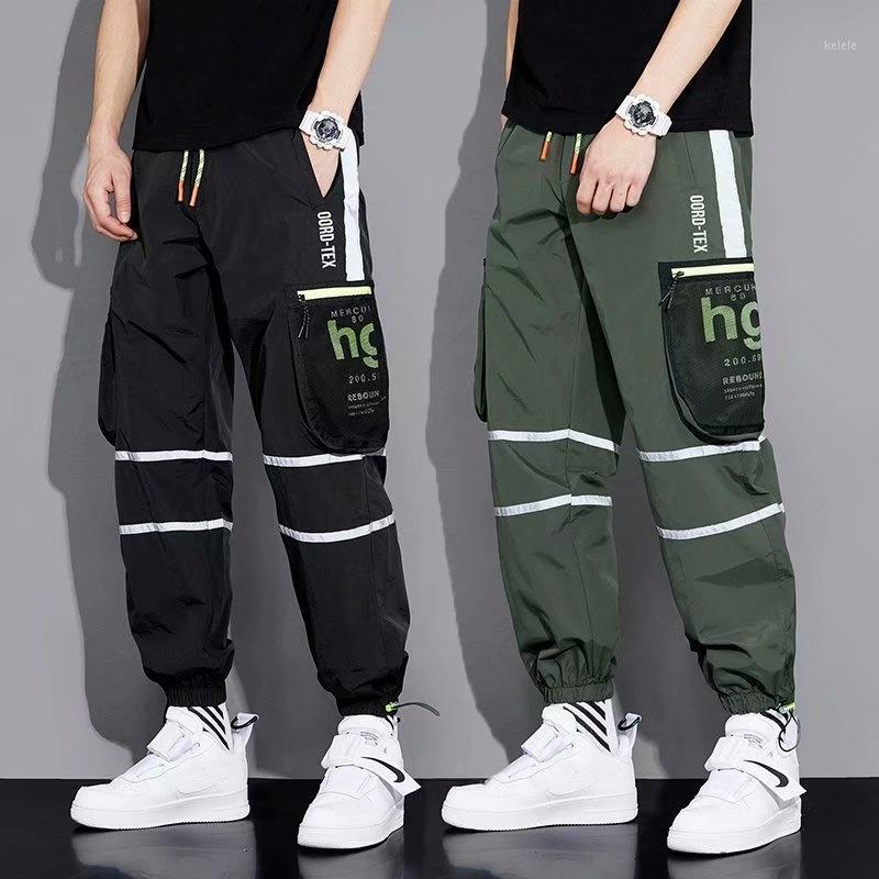 

Men's Pants Multi Pockets Cargo Joggers Men 2021 Streetwear Hip Hop Letter Print Harem Mens Casual Trousers Sweatpants, Black