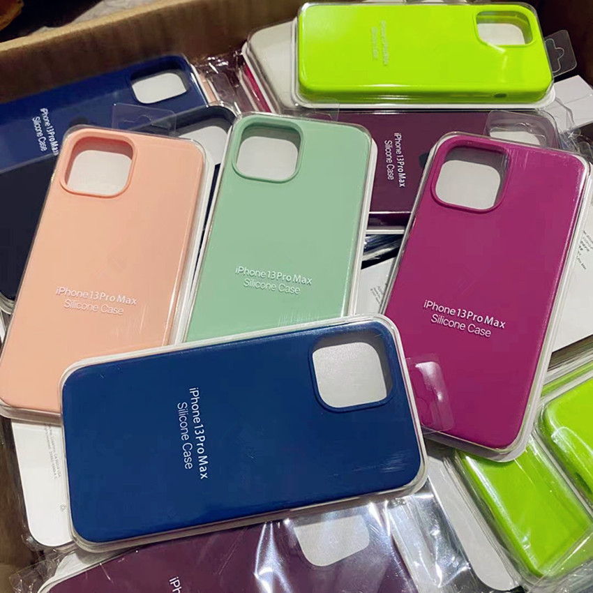 

For iPhone 13 12 11 Pro Max Xs Xr 8 7 6s Plus Cases With Logo official original silicone Defender Shockproof Anti-Drop Phone Case