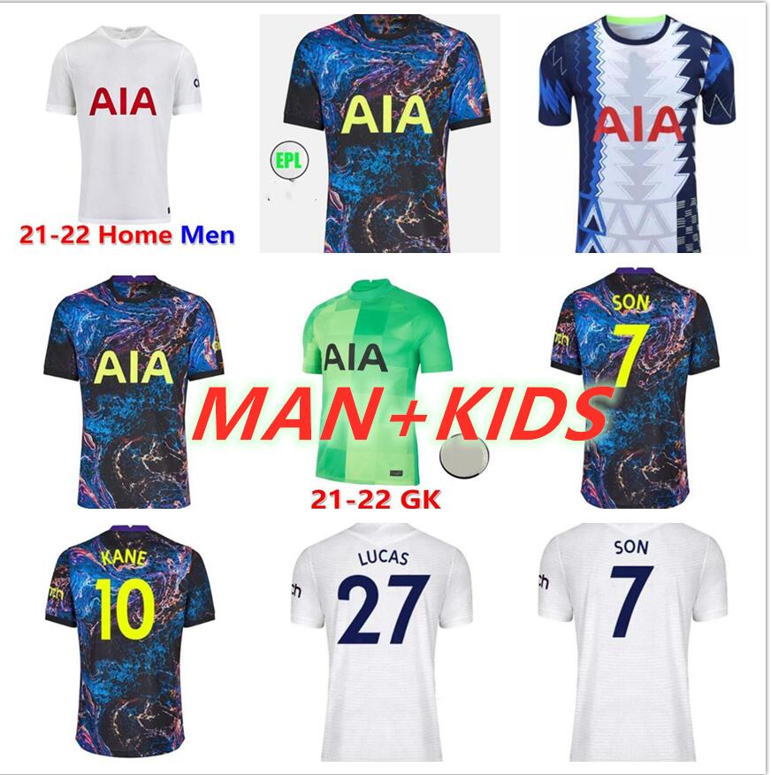

Men+KIDS 21 22 BALE KANE SON BERGWIJN NDOMBELE Soccer Jerseys 2021 2022 MORGAN DELE jersey Football kit shirt LLORIS HOME, 21/22 kids size
