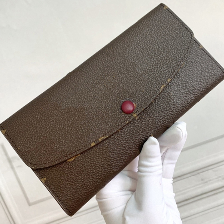 

Woman long wallet purse women Original Bag high quality fashion wallets 15, Classic flower brown + red