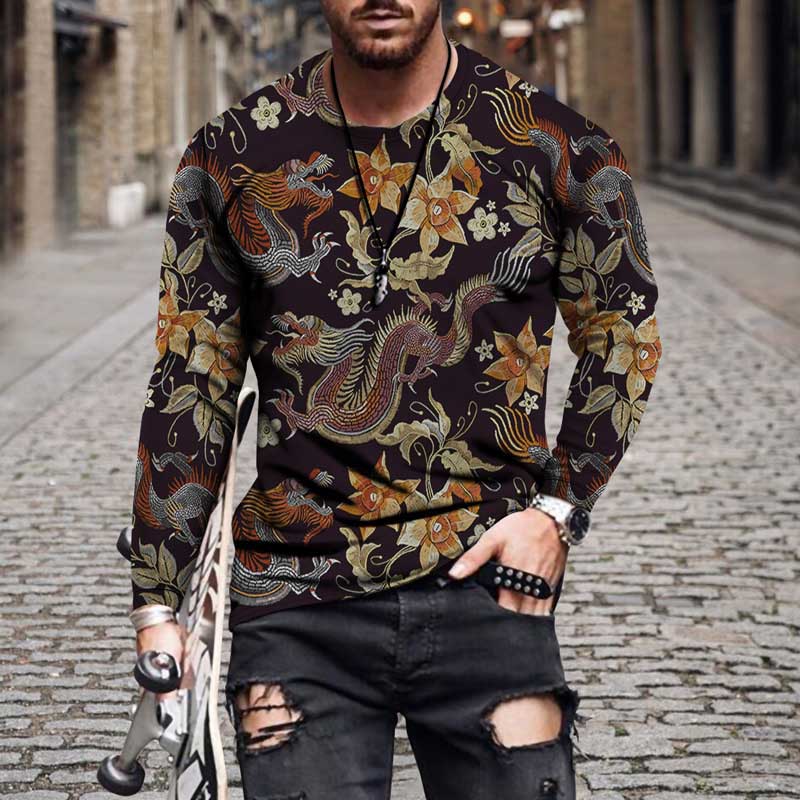 

Dragons Pattern Sweatshirts Fashion Dinosaur Animals Printing Long Sleeves Casual Graphic Sweatshirt Wholesale, #18