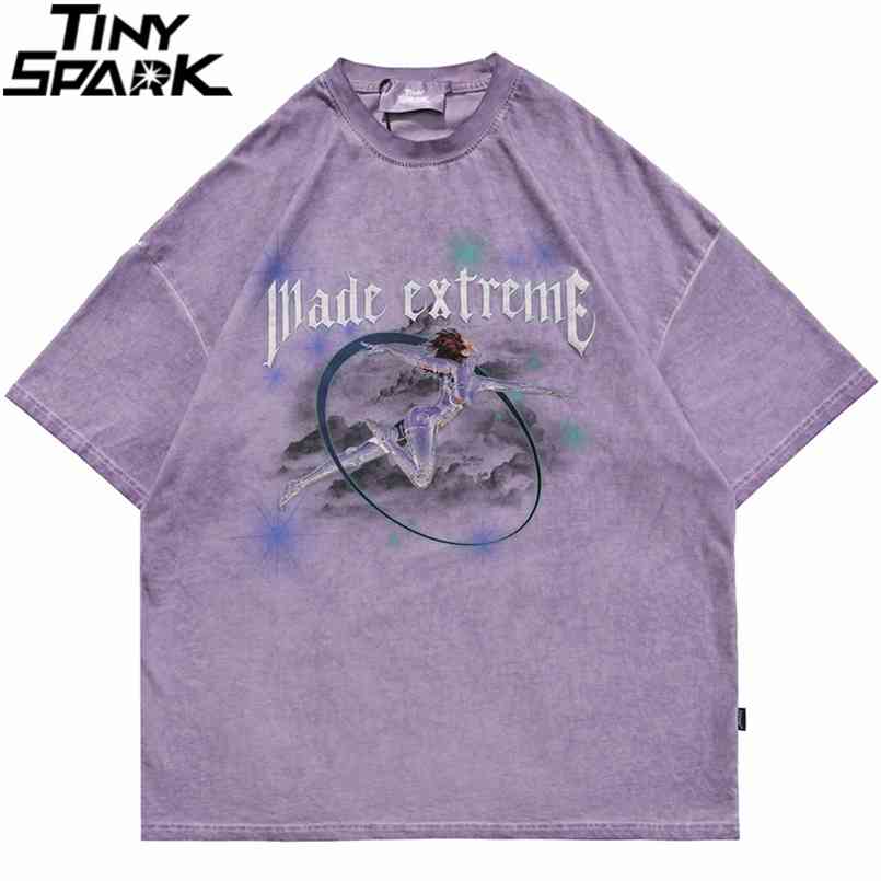 

Men Hip Hop Oversize T-Shirt Streetwear Robot Girl Letter Print T Shirt Harajuku Cotton Loose Summer Short Sleeve Tshirt 210721, A212188