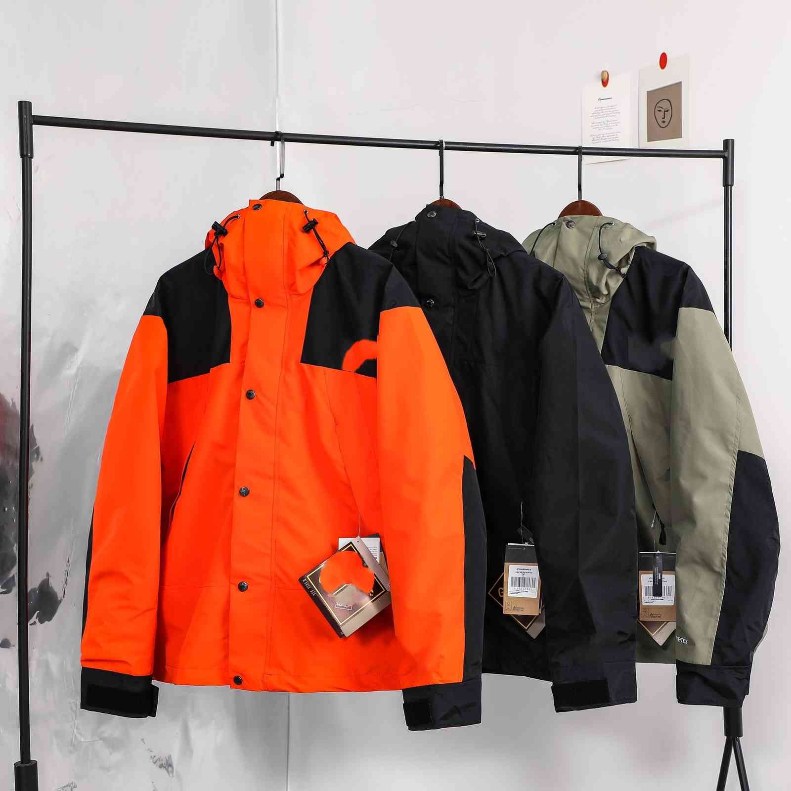 

north down jacket chaqueton windbreaker face monclair goose casual outdoor feather outwear windproof leather assassin creed hoodie ski coat, Black