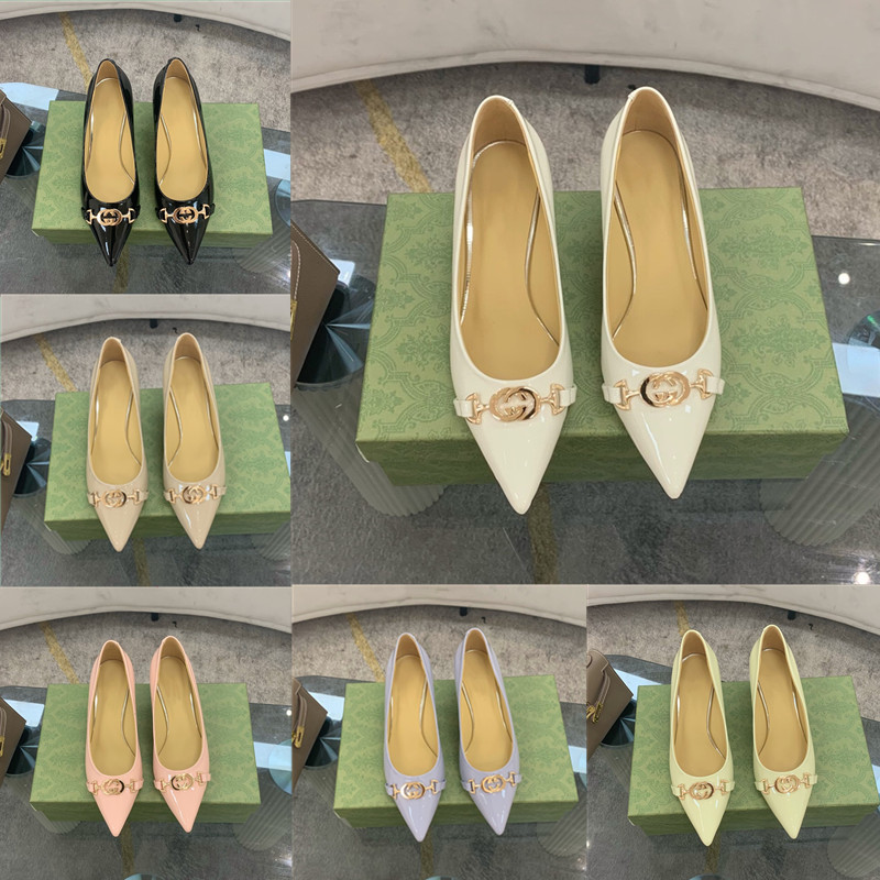 

Designer Womens Ballet Shoes High Heels Dress Shoes Luxury Pointed Sandals Flat Leather Shoe Boots Wedding Party 35-40, Foam